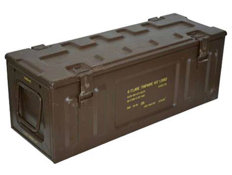 large metal ammunition box|army surplus metal boxes.